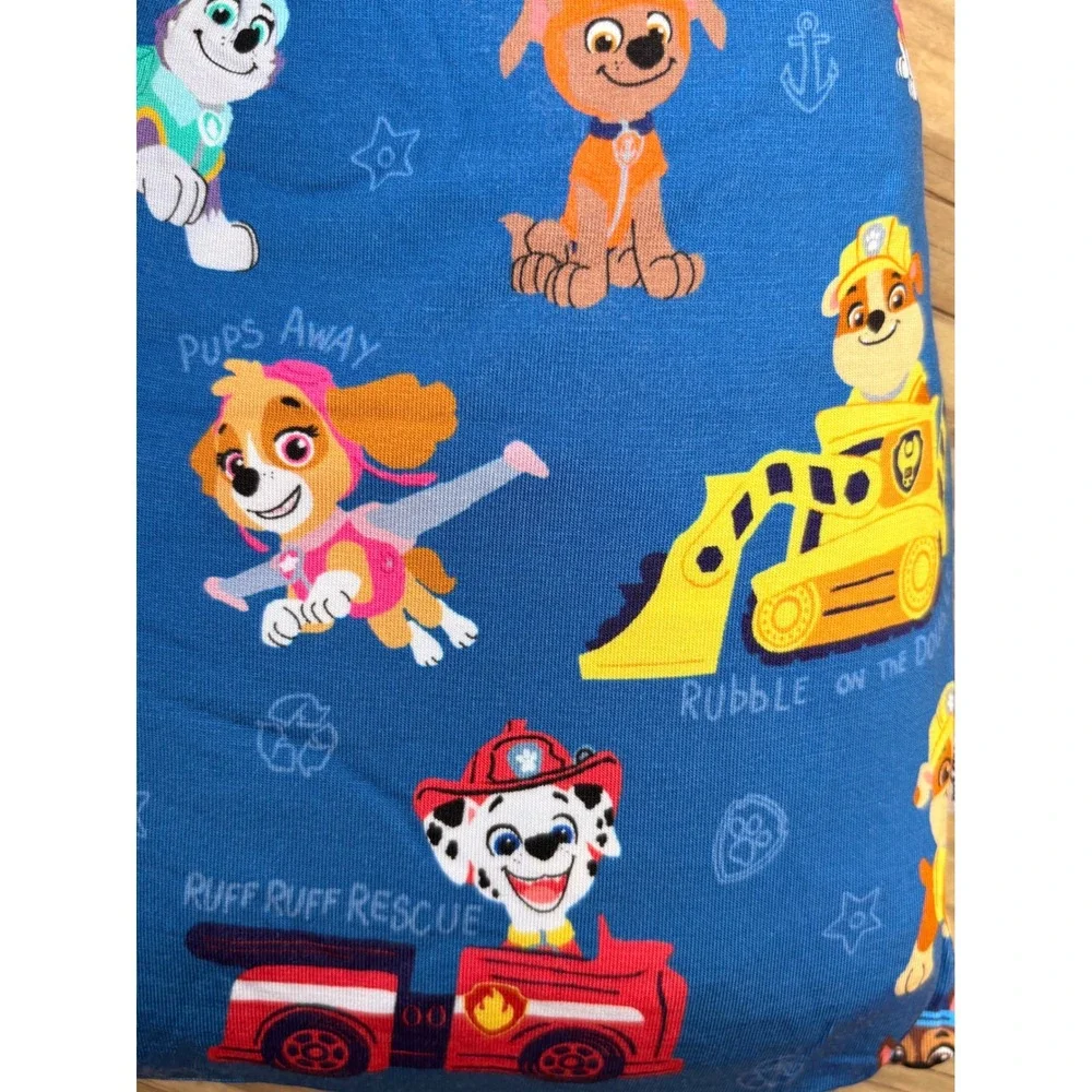 Little Sleepies Paw Patrol Lunaluxe Bamboo Fitted Crib Sheet Blue New